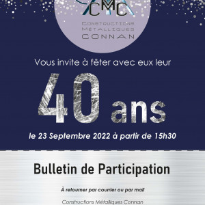 Invitation 40 ans CMC